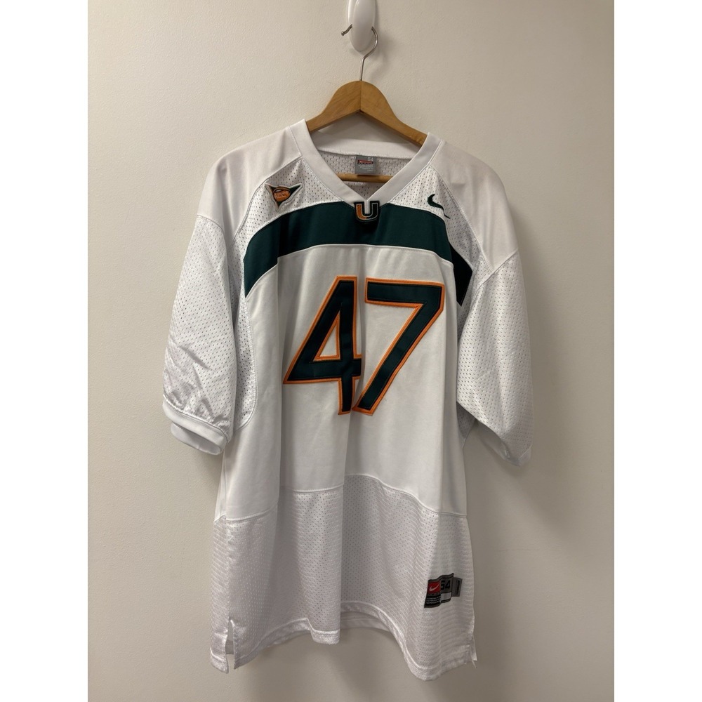 Nike Team Sports Michael Irvin Miami Hurricanes Jersey #47  Embroidered/ Size 2X
